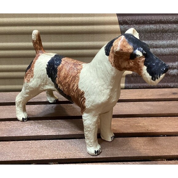 Vintage Plastic Celluloid Terrier Dog Figurine Ideal Toy Corp. About 6" - Picture 3 of 11